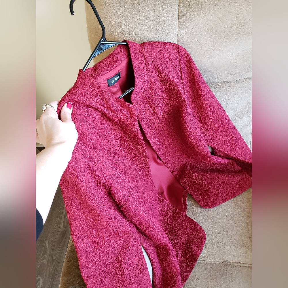 Nwot Ruby Glittered Texture Rouge Blazer - image 7